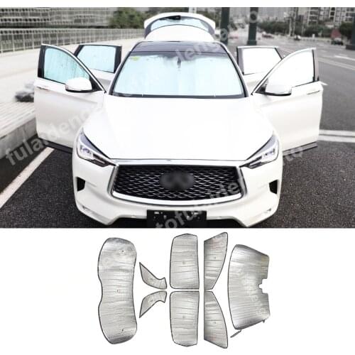 8pcs For Infiniti QX50 2019-2021 Car Window Sun Shade Foldable Auto Visor Windshield Block Cover Sunshade Reflective