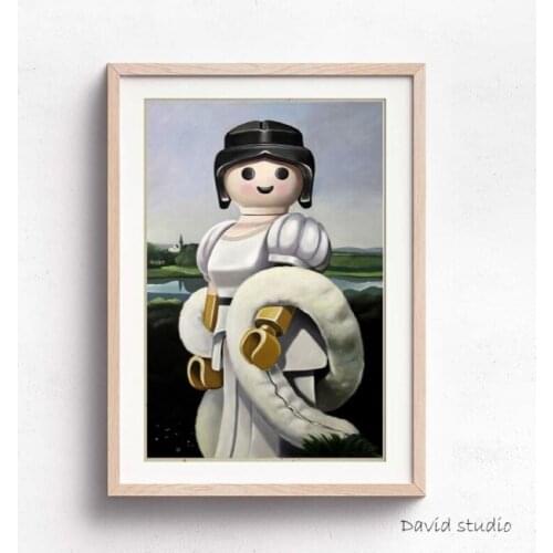 Alec Monopoly Oil Painting Funny Art Lego Famous Painting Pop Art On Canvas for Kids Room Wall Decoration Home Decorl Pictures