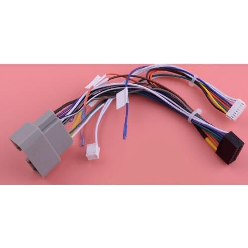 22cm Car Stereo Radio 16 Pin Wiring Harness Connector Accessories Fit for Jeep Wrangler JK Compass MK49 Android