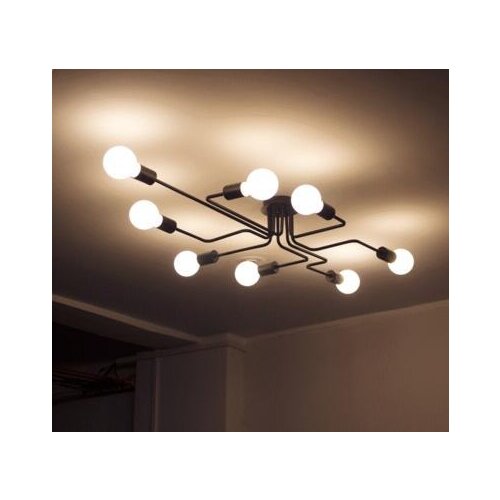 Free shipping scandinavian hot sale Vintage loft Industrial 4 6 8 living room lights ceiling light chandelier luminaria