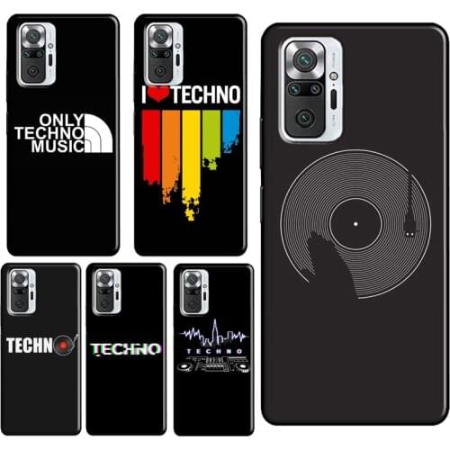 Techno Music Case For Xiaomi Redmi Note 9 Pro 7 8 8T 9S Note 10 Pro Cover For Redmi 9 9T 9C 9A 8A 7A