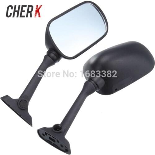 Cherk 1 Pair Motorcycle Accessories Black Rear View Mirrors For Suzuki GSXR 600 750 1000 SV650 SV650S SV1000 Bandit GSF650S