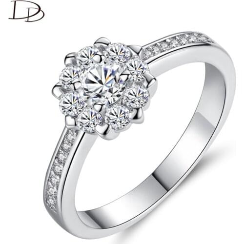 DODO Delicate Snowflake Rings For Women Beautiful 8 AAA Zircon Petals Design Wedding Jewellery Fashion Engagement Anel R467