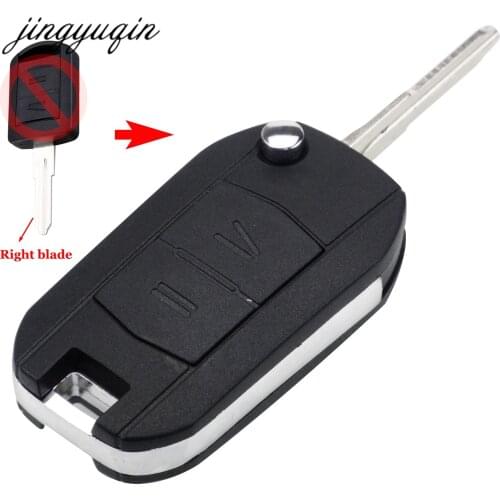 Jingyuqin 10pcs/lot Modified Folding Flip Remote Car Key Shell 2 Buttons For Opel Astra H J g Corsa Insignia Zafira Vectra Mokka