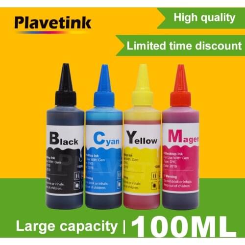 Plavetink Universal Dye Ink Refill Kit 4 Color For HP 121 XL Deskjet D2563 F4283 F2423 F2483 F2493 F4213 F4275 Printer Cartridge