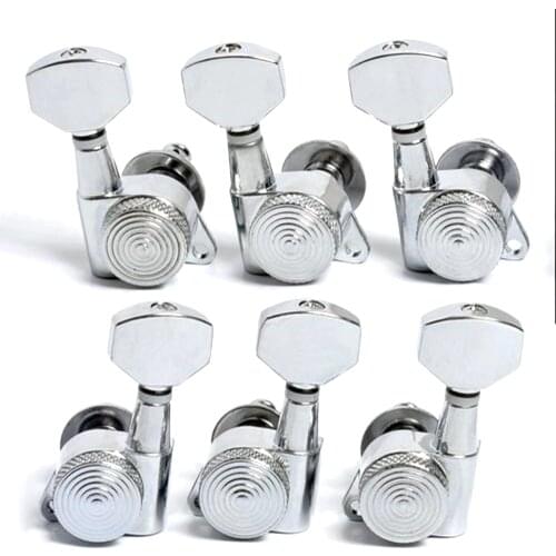 6 Pcs Guitar Tuning Pegs Tuners Machine Heads with Lock Chrome Locking Tuning Keys for Electric Acoustic Guitar