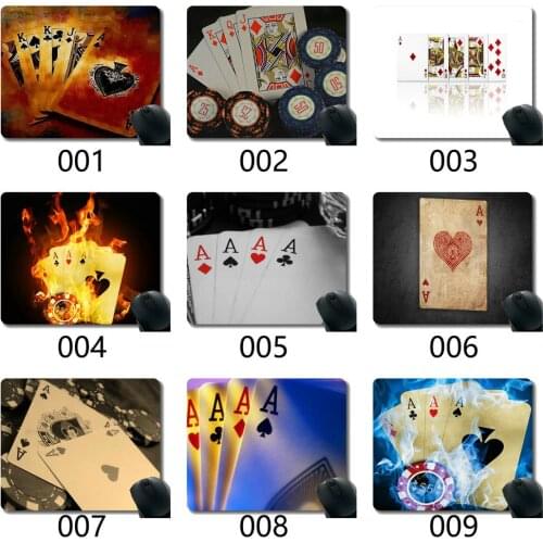 Personalized Design Mouse Pad,Poker Art Mouse Pad Stitched Edges
