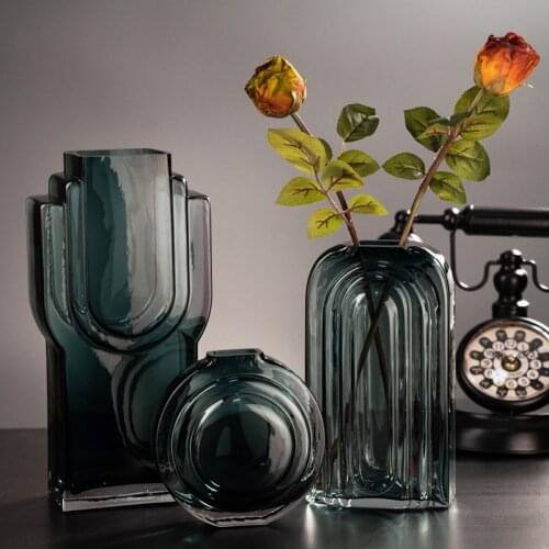 Creative Glass Vase Hydroponics Terrarium Glass Crafts Nordic Home Living Room Model Room Flower Arrangement Decoration