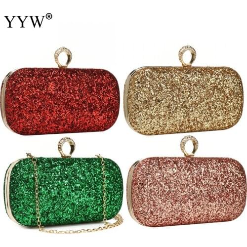 Fashion Clutch Evening Bags Glitter Evening Bags Purse Shoulder Bag For Wedding Party Lady Purse Mini Evening Bags with Chain