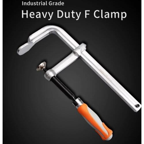 Mytec Industrial Grade Heavy Duty F Clamp CR-V Forged Integrated PVC Rubber Handle Woodworking Fixing Clamp Quick Clamping Tool