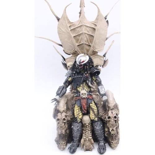 NECA Original Predators Clan Leader Throne PVC Figure Model Collection Toys