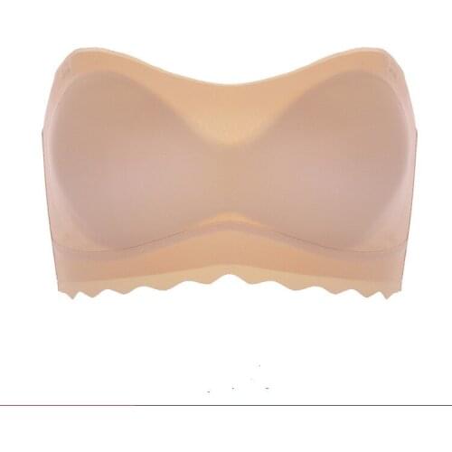 Underwear female non-slip small chest gathered no ring no trace invisible wrap chest wipe chest type bra bra to prevent light