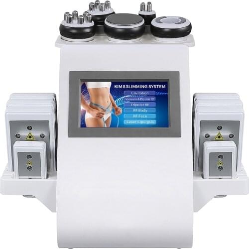 New Multifunctional Weight Loss Machine 40K Ultrasonic Cavitation Vacuum Radio Frequency Laser8Pad Fat Laser Weight Loss Machine