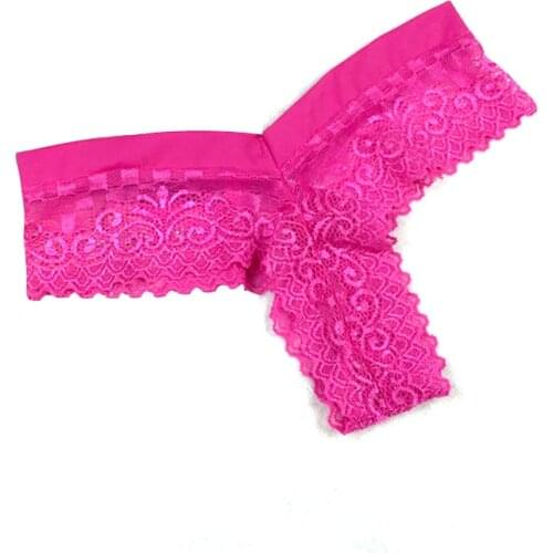 New Sexy Lace Thong Panties Women Underwear Lady Summer Lingerie Pretty Low Waist Briefs Mini G-string V Back Seamless Underwear