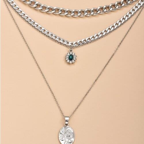 New Fashion Necklace Jewelry Bohemio Multi-layer Hao Stone Necklace Combination Necklace Women Statement Necklace Bijoux Femme