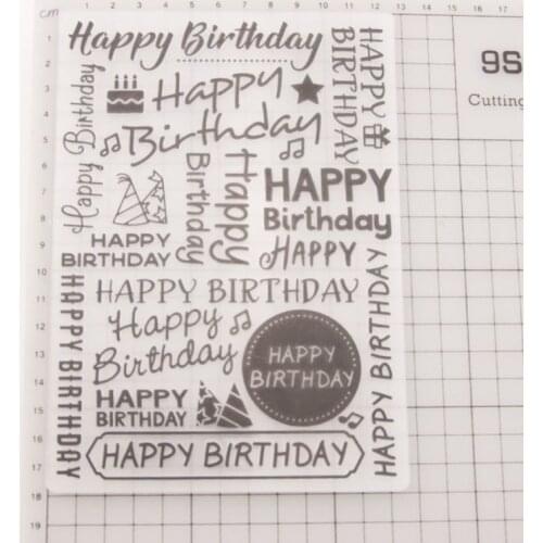 Plastic Embossing Folder Template DIY Scrapbook Photo Album Card Making Decoration Crafts Happy Birthday