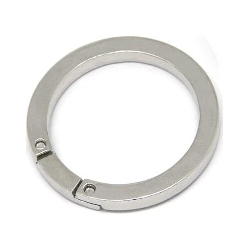 1 Inch Flat Rings, Super Shiny Nickel Finish,30pcs