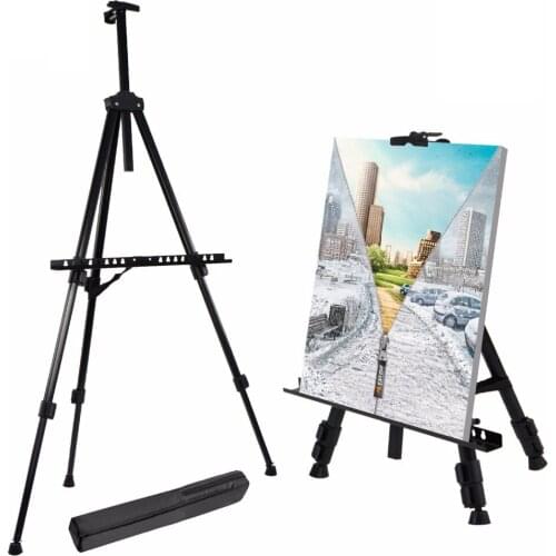 Portable Adjustable Metal Sketch Easel Stand Foldable Travel Easel Aluminum Alloy Easel Sketch Drawing For Artist Art Supplies