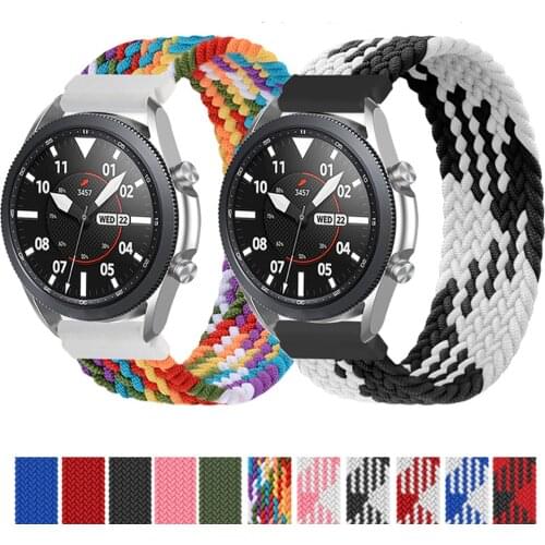 20mm/22mm Solo Loop Nylon Braided Watch Strap Elastic Belt Bracelet Replacement for Garmin ремешок для смарт часов