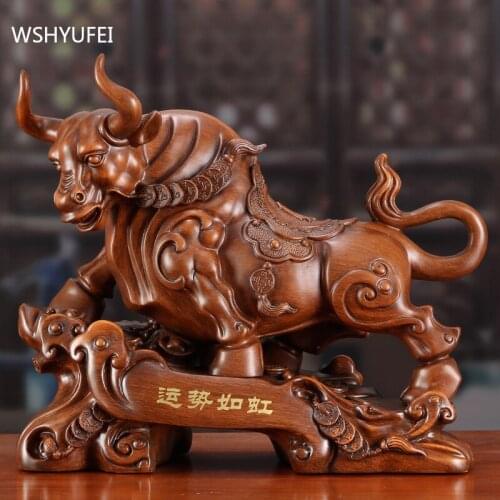 Retro Resin Animal Sculpture Ornaments Living Room TV Cabinet Feng Shui Decoration Home Decore Accessories Office Mascot Crafts