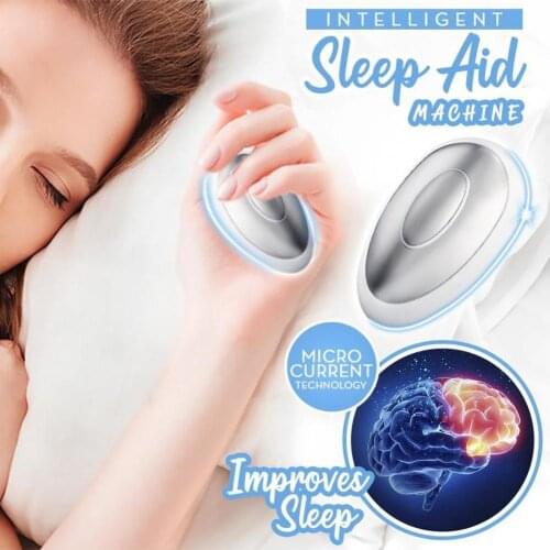 Mini Sleep Aid Machine 3 Modes Handheld Release Pressure ABS Stress Relief Insomnia Palm Micro Current Machine for Adult