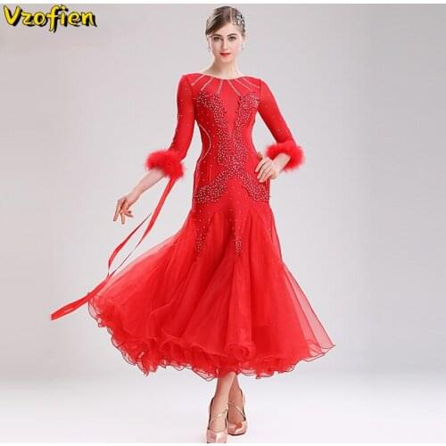 Modern Ballroom Dance Competition Dress Ballroom Waltz Dresses Standard Dance Foxtrot Tango Waltz Performance Costumes for Stage