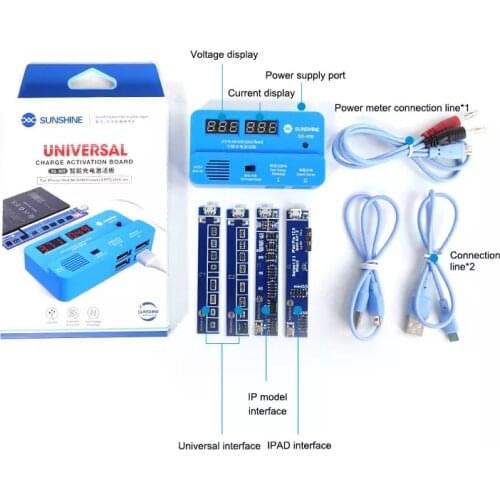 SUNSHINE SS-909 Battery Activation Board Quick Charge Maintenance Line For IPad/IPhone/Android Phone USB Display Detector