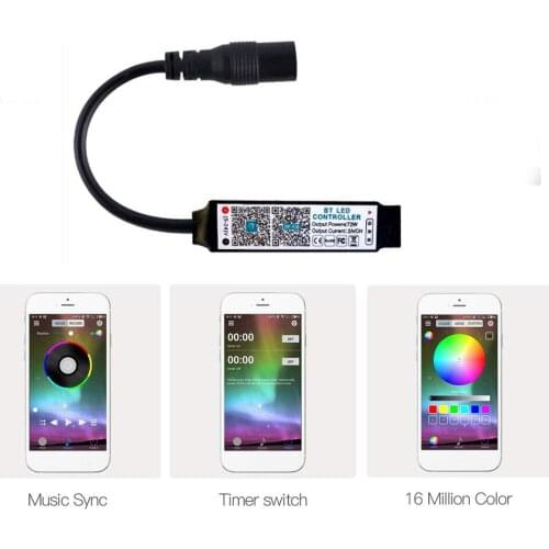 LED strip Music Timer RGB Controller Remote Light Wifi colorful DC 5V 12V 24V USB LED RGB Bluetooth Controller For TV Backlight