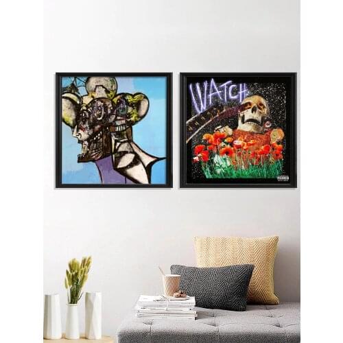 Travis Scott SICKO MODE Singer Cover Rap Album HIGHEST IN ROOM Hip Hop Days After Rodeo Poster Room Wall Stiker Gift Decor Home