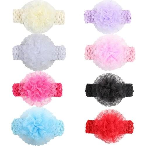 Baby Headband Nonly Big Chiffon Flower Headbands Bow Hair Band newborn Girl Toddler Turban Head Wrap Children Hair Accessories