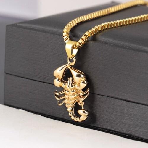 Vintage Scorpion Necklace Pendant Long Chain Collar Hip Hop Jewelry 3D Animal Necklace Women Men Punk Bijoux