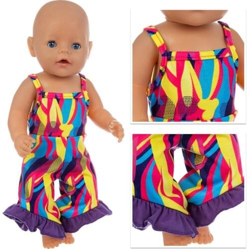 Colorful Suit Doll Clothes Fit 17 inch 43cm Doll Clothes Born Babies Doll Clothes For Baby Birthday Festival Gift