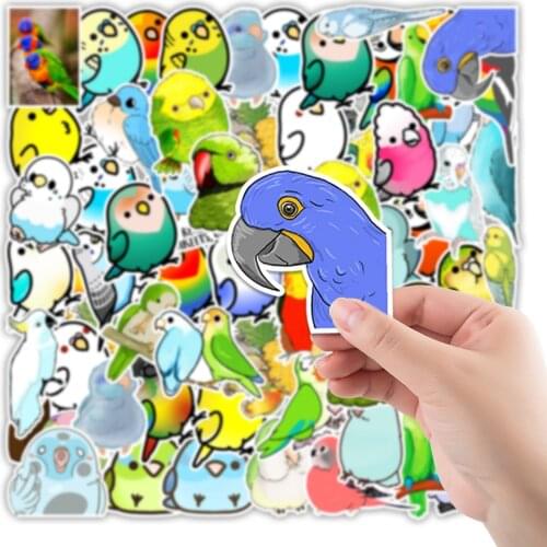 10/30/50Pcs Cute Bird Parrot Sticker DIY Craft Scrapbooking Album Journal Stationery Stickers For Boys Girls Rooms Decoration