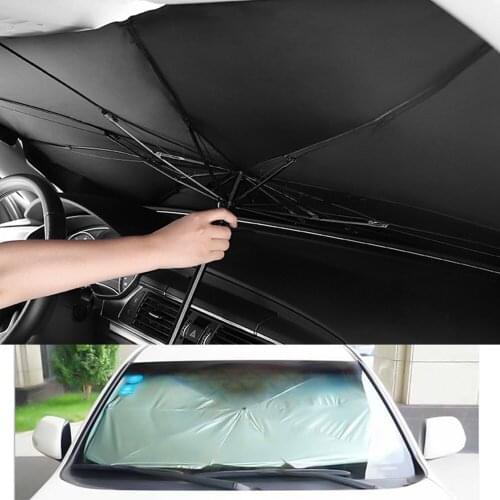 125cm 145cm Foldable Car Windshield Sun Shade Umbrella Car UV Cover Sunshade Heat Insulation Front Window Interior Protection