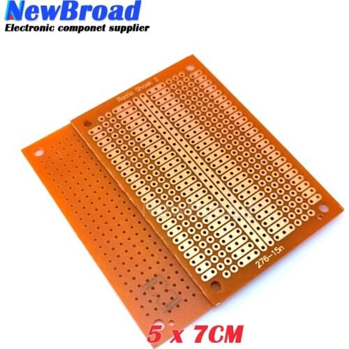 2pcs/lot DIY Prototype Paper PCB Universal Experiment Matrix Circuit Board Two Holes Three Connected Hole Single hole 5x7CM