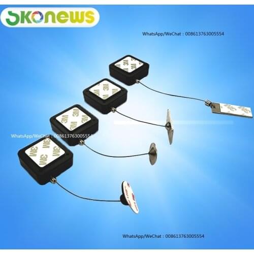 50 pcs Best Selling Retail Anti-shoplifting Steel Cord Recoiler Retractable Security Pull box Anti Theft for merchandise