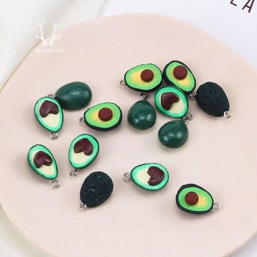 6pcs Japanese and Korean Sweet Fashion Fruit Earrings For Women Girl Avocado Drop Earrings Cute Fruit Diy Jewelry Accessories