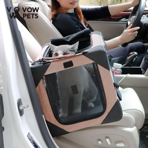 Dog Automotive Big Small And Medium-sized Dog Cage Car Mat Front Row Kennel Seat Pet Cage By Bus VOW Pets 2021