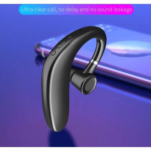 Bluetooth Earphones Unilateral Hanging Ear Wireless Headphone Stereo Business Waterproof Earbuds Headsets With Microphone