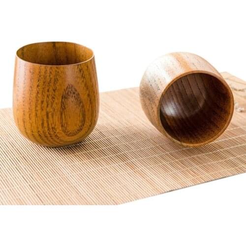 Japanese-style solid wood cup, wooden zephyr, big belly cup, sake, vintage insulation, casual cup, restaurant tea cup