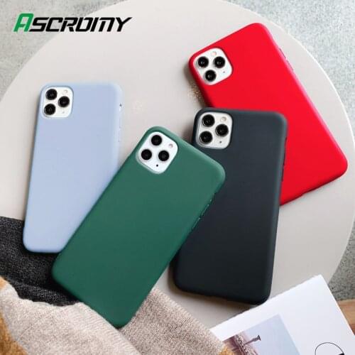Matte Case For iPhone 11 Pro Max 12 Mini 11Pro XS X XR 7 8 Plus 6 SE 2020 iPhone11 Silicone Phone Cover Green Purple Accessories