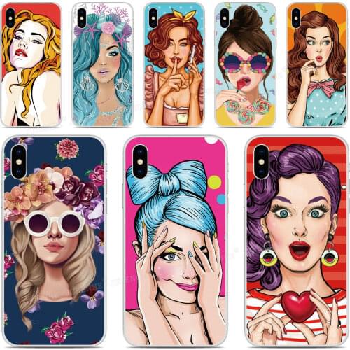 Fashion Art Girl Phone Cover Case For BQ Aquaris X2 X Pro U U2 Lite V X5 E5 M5 E5s C VS Vsmart JOY Active 1 Plus 5035 5059 Funda