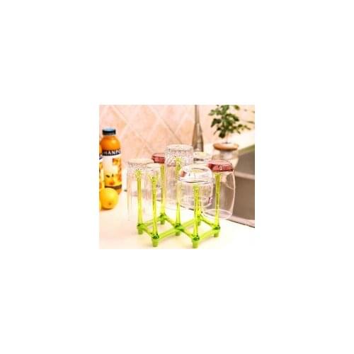 Color glass bottle rack household portable storage rack cup water storage 22*22*32.2cm