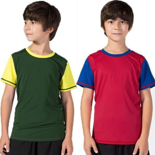 Boys TShirts 2020 Childrens T-shirt for Boys T Shirt Sports Quick Dry Tops Child Football Training Clothes 5-13 Yrs Summer Baby