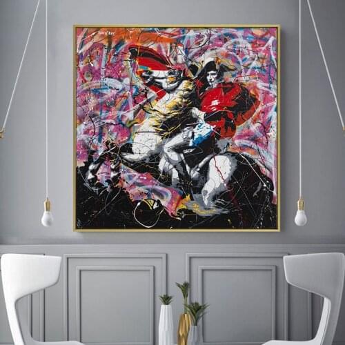 Graffiti Art Napoleon Bonaparte Canvas Art Posters and Print Street Pop Art Canvas Paintings on The Wall Home Decor Pictures
