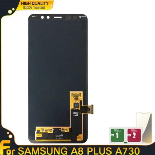AMOLED INCELL LCD For Samsung Galaxy A8 Plus 2018 Display A730 A730F SM-A730F Touch Screen Assembly Digitizer Replacement Parts