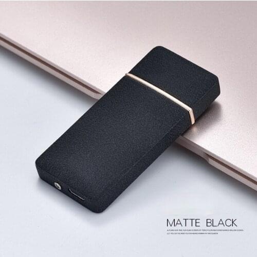 Creative Frosted Metal Double-sided Cigarette Heating Wire Lighter USB Rechargeable Lighter Smoking Accessories Gadgets for Men
