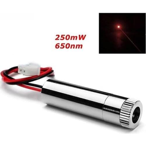 250mW 650nm Red laser dot module High power laser with focusing DIY engraving machine Laser head