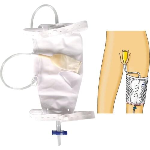 10 set 750ML Clinic Urine Bag Male Drainage Bag Urine Collector Incontinence Aids