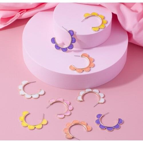 Girls Cute Earring Fashion Flower Earrings for Women Female Boho Earings Jewelry Girlfriend Birthday Gift Korean Style Trendy